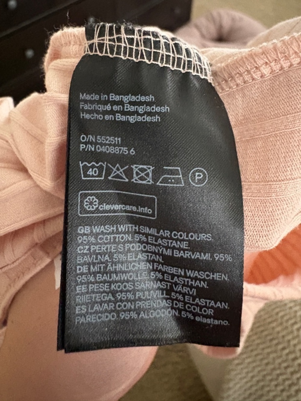H&M Cropped Ribbed Light Pink Tank Top - Picture 4 of 4